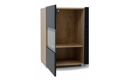 Komoda Baros 132 cm se zásuvkami - dub artisan / černý mat Komoda se zásuvkami Baros 26 - 132 cm - dub artisan / černá mat