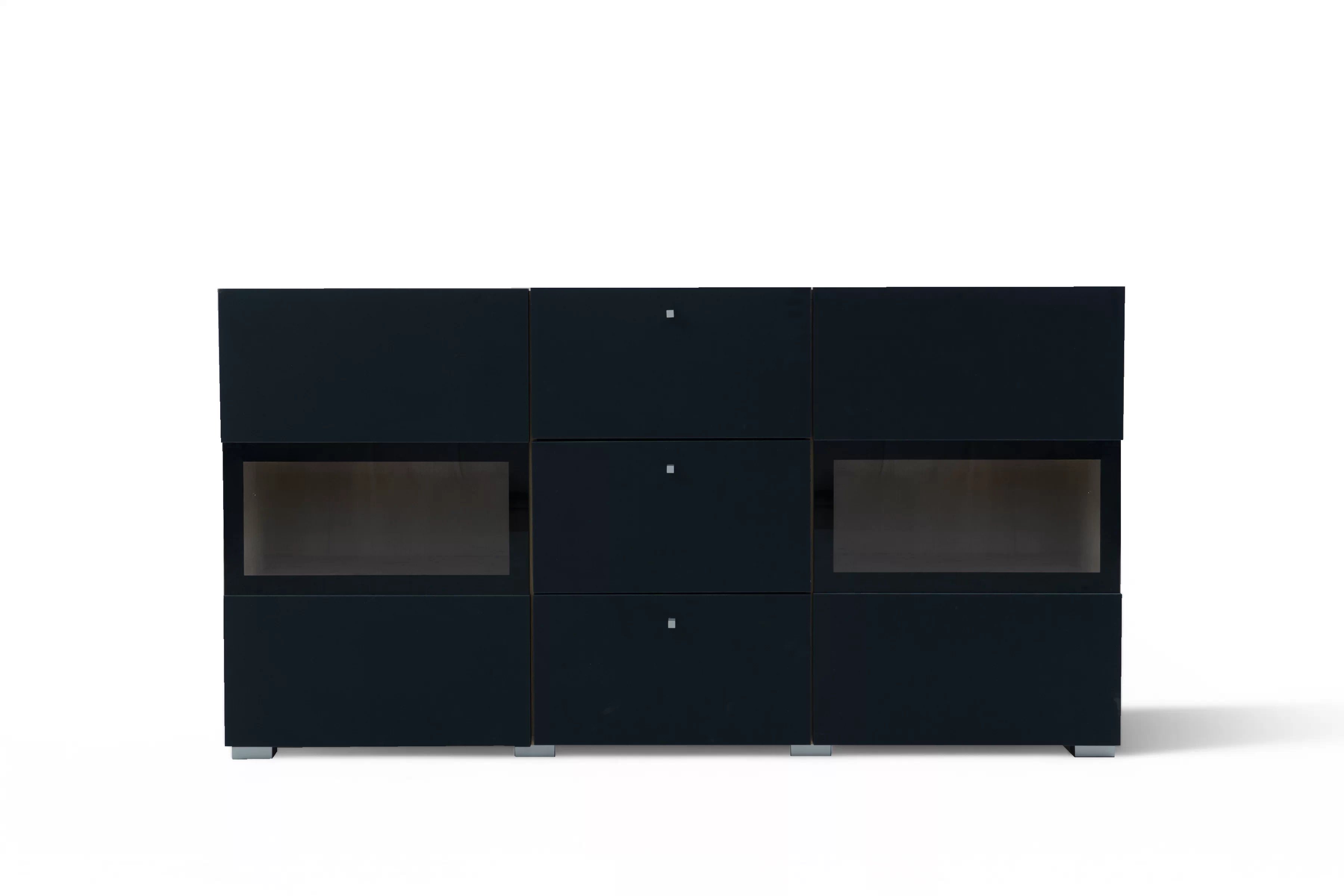 Komoda Baros 132 cm se zásuvkami - dub artisan / černý mat Komoda se zásuvkami Baros 26 - 132 cm - dub artisan / černá mat