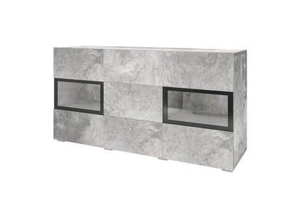 Komoda so zásuvkami Baros 26 - 132 cm - svetlý beton