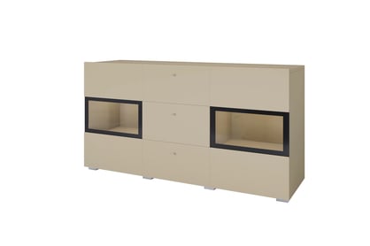 Komoda Baros 26 132 cm so zásuvkami - svetlobéžová