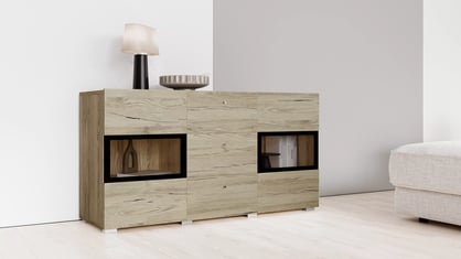 Komoda so zásuvkami Baros 26 - 132 cm - san remo svetlý Komoda so zásuvkami Baros 26 - 132 cm - san remo svetlý