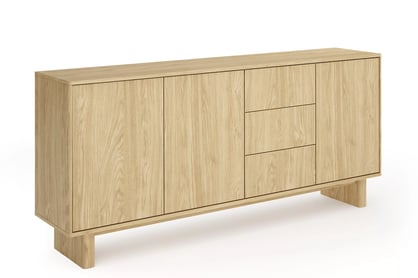 Moderní komoda Bellora 183 cm s šuplíky - olejovaný dub