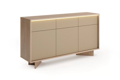 Komoda s šuplíky Erini 154 cm - bolivar naturalní / cappuccino