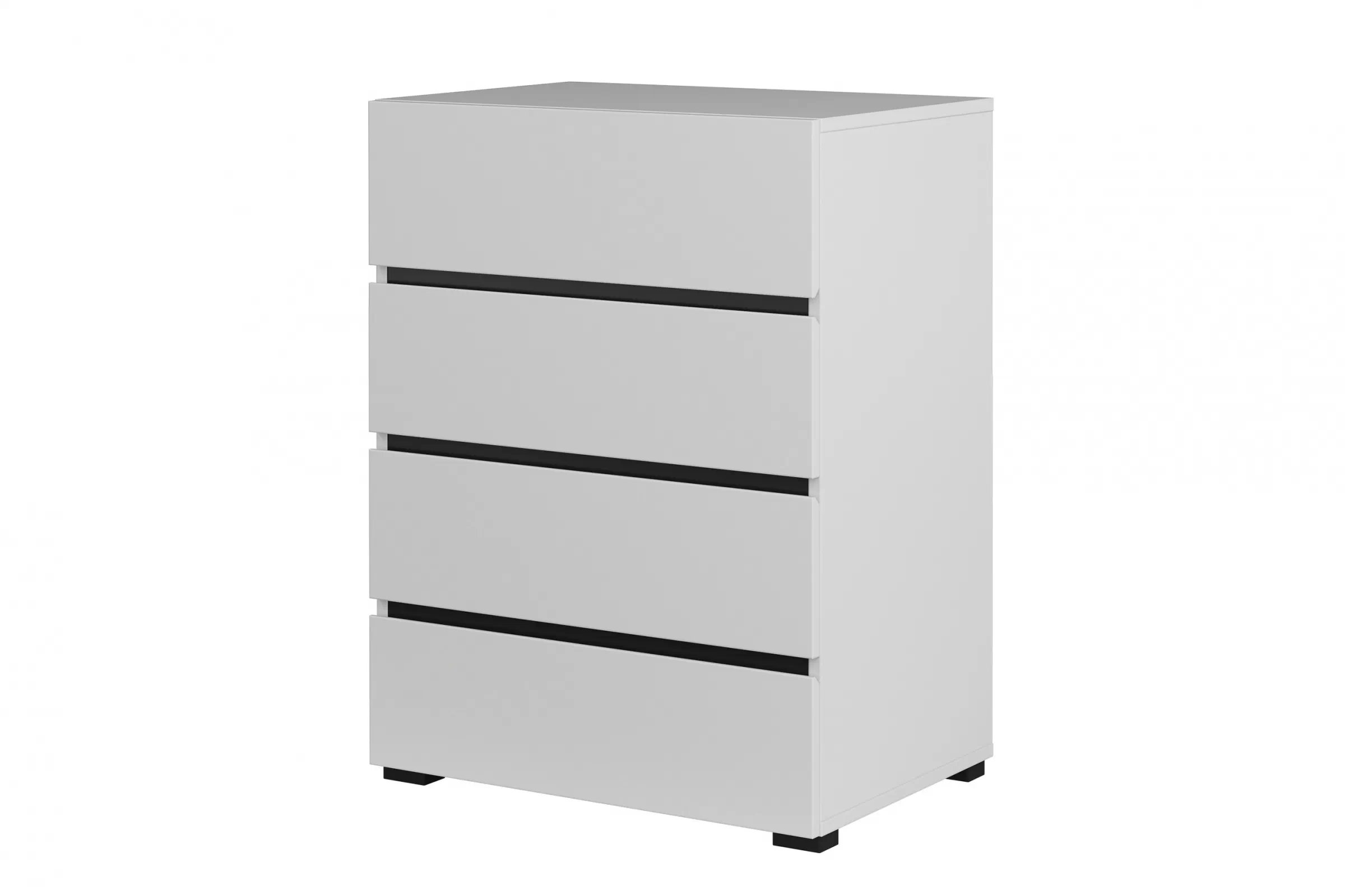 Komoda Cross 60 cm - biela / čierna Komoda so zásuvkami Gramon 60 cm - biela / čierny