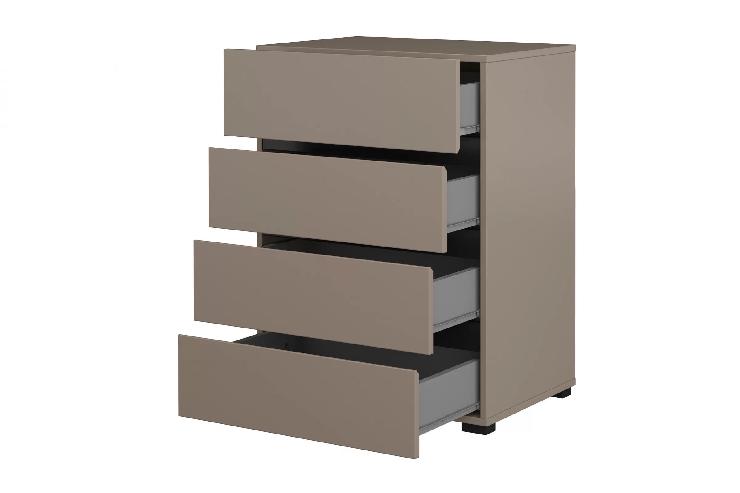 Komoda Cross 60 cm - kašmírová / čierna Komoda so zásuvkami Gramon 60 cm - kašmír / Čierny