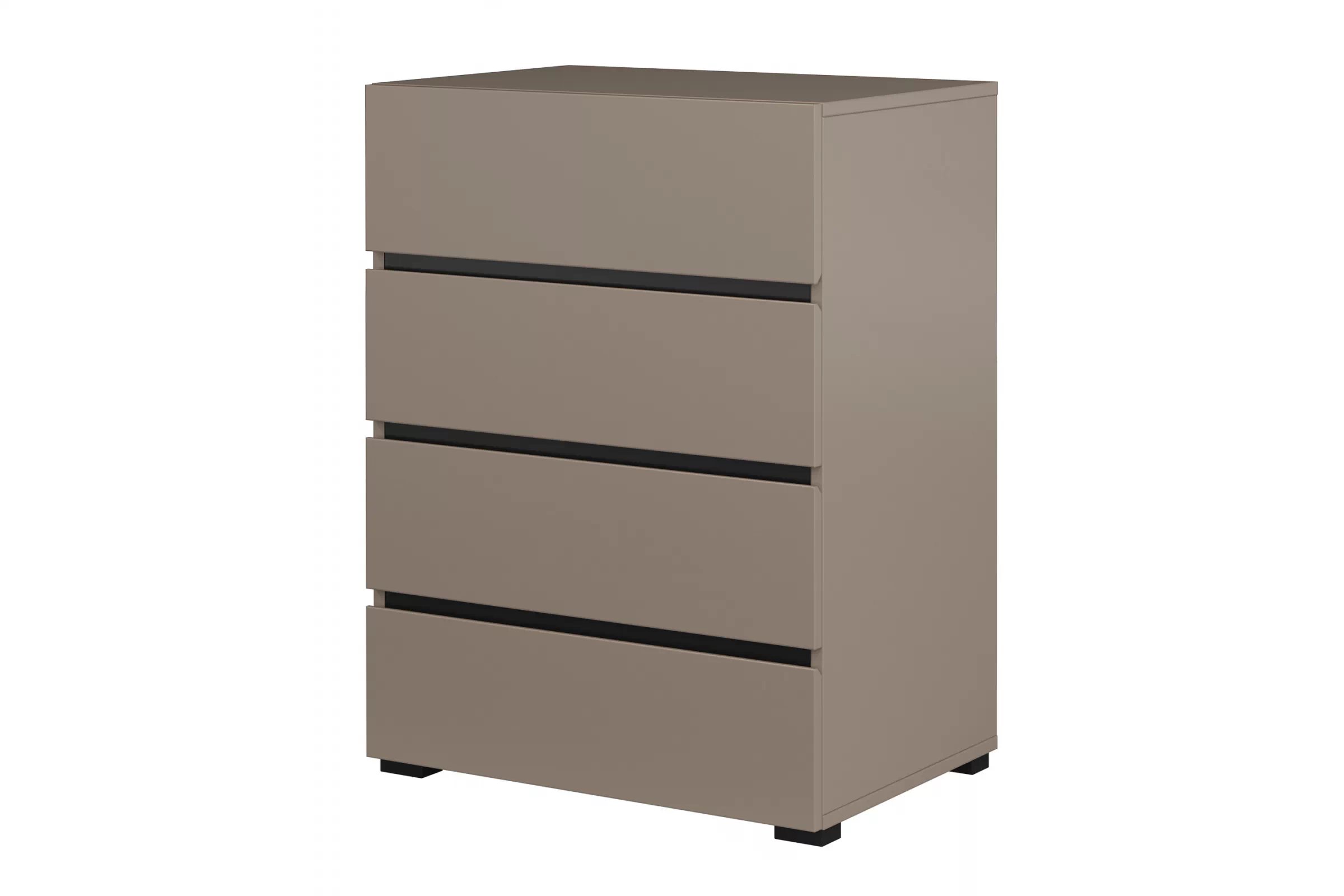 Komoda Cross 60 cm - kašmírová / čierna Komoda so zásuvkami Gramon 60 cm - kašmír / Čierny