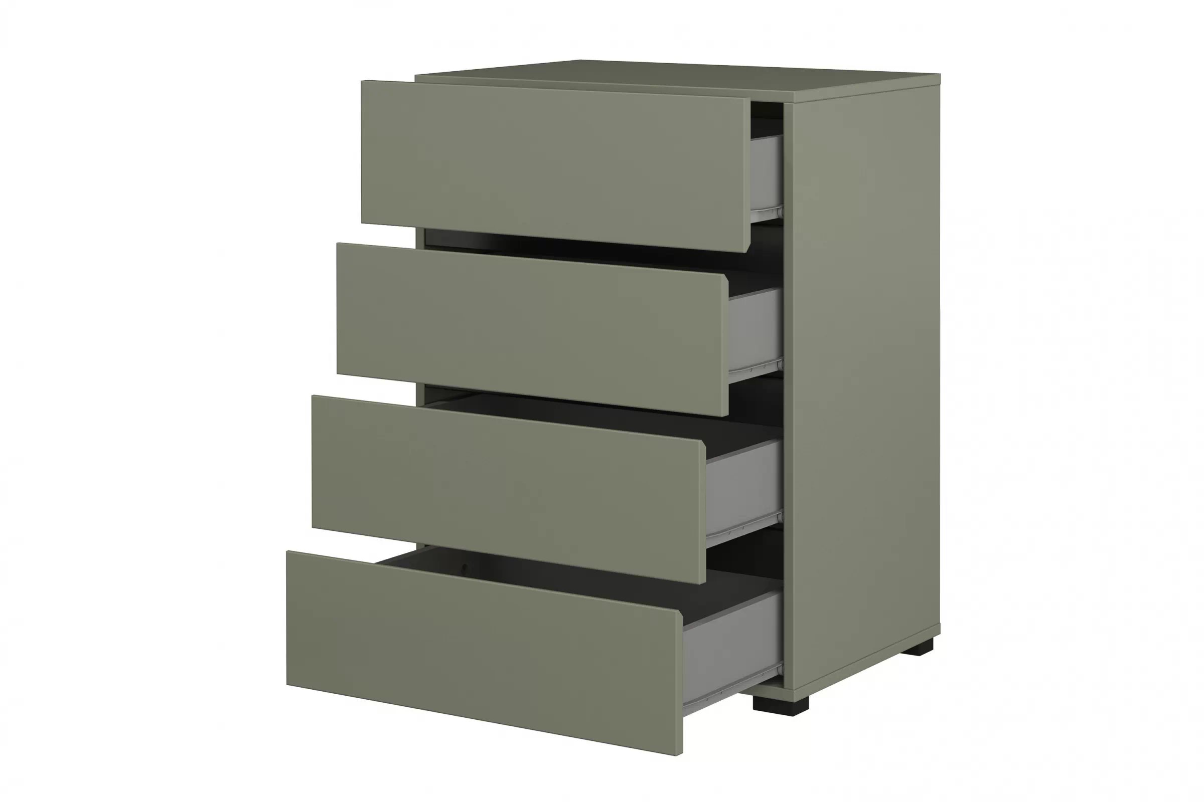 Komoda Cross 60 cm se zásuvkami - zelená / černá Komoda se zásuvkami Gramon 60 cm - zelená / černá