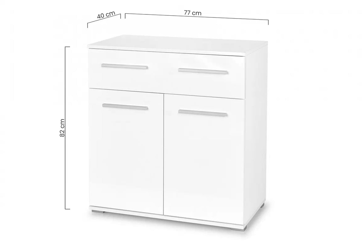 Komoda Owio 77 cm se zásuvkami - dub sonoma / bílá Komoda se zásuvkami Lima KM-2 - 77 cm - dub sonoma / bílá