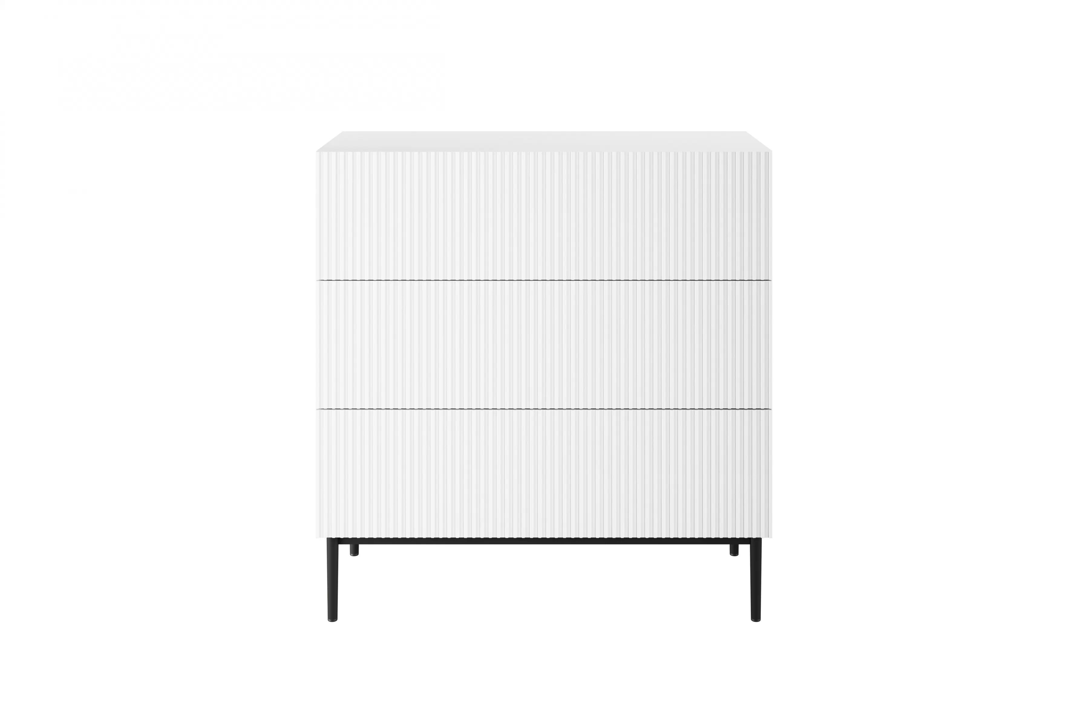 Komoda so zásuvkami Nicole 100 cm - Biela / čierny nozki - Limitovaná ponuka Komoda so zásuvkami Nicole 100 cm - Biela / čierny nozki - Limitovaná ponuka