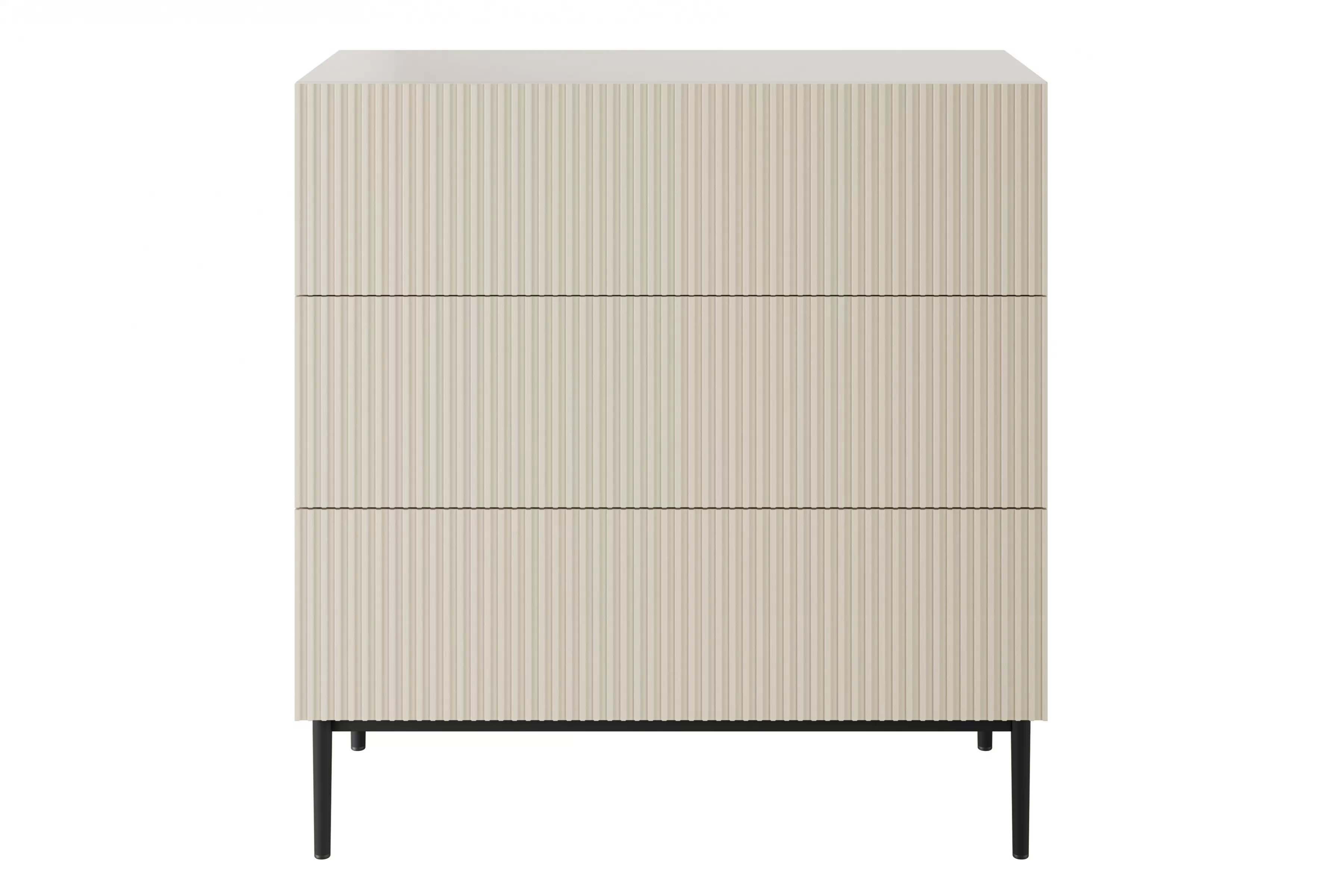 Komoda Nicole 100 cm - kašmírová / čierna Komoda so zásuvkami Nicole 100 cm - kašmír / čierny nozki