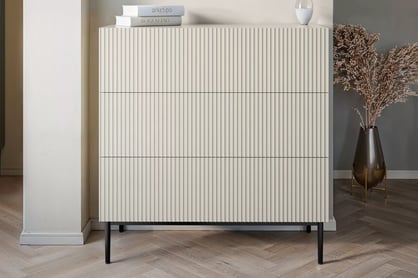 Komoda Nicole 100 cm - kašmírová / čierna