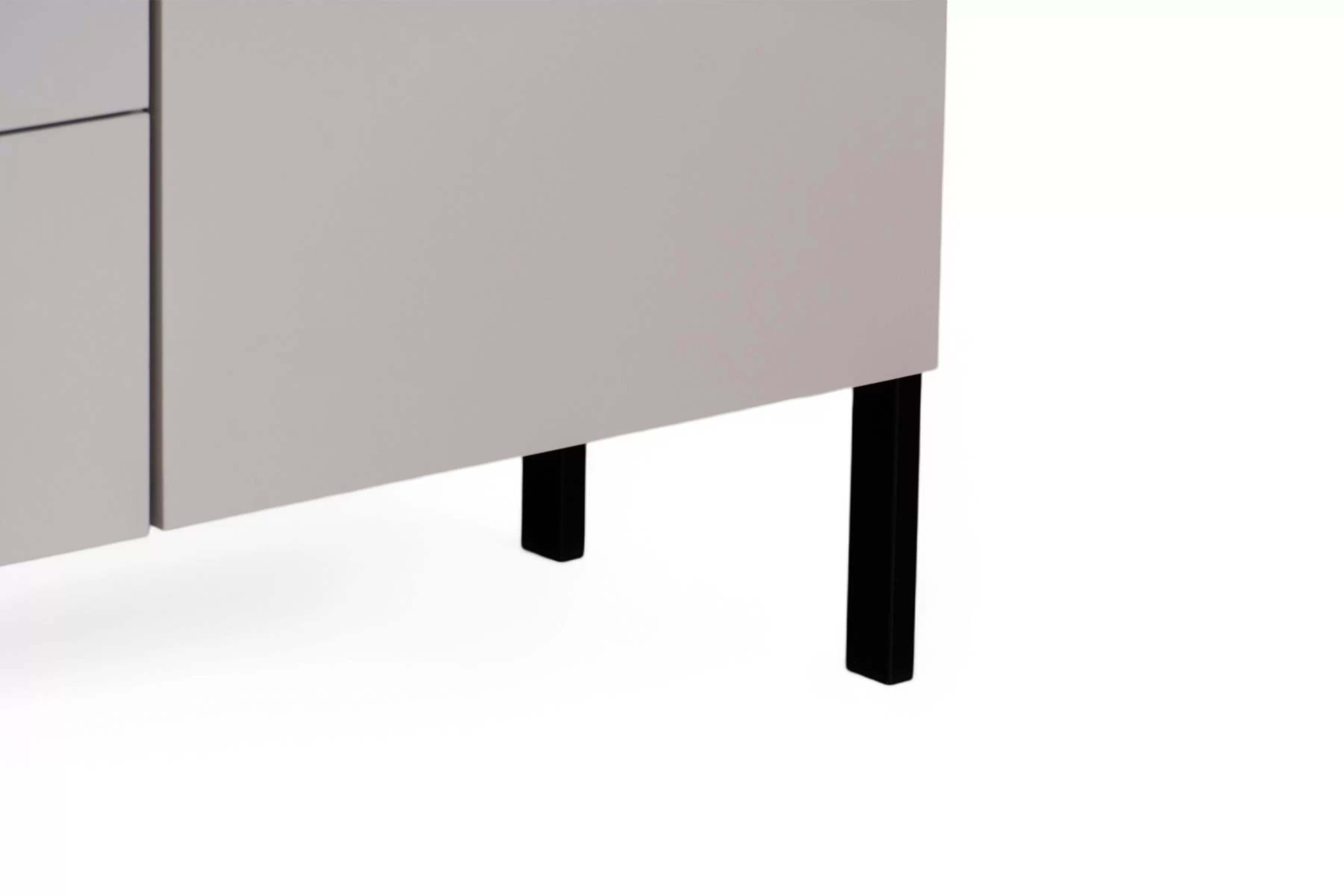 Komoda so zásuvkami Jukon 184 cm - kašmír / čierne nožičky Komoda so zásuvkami Wezilo 184 cm - kašmír / čierny nožičky