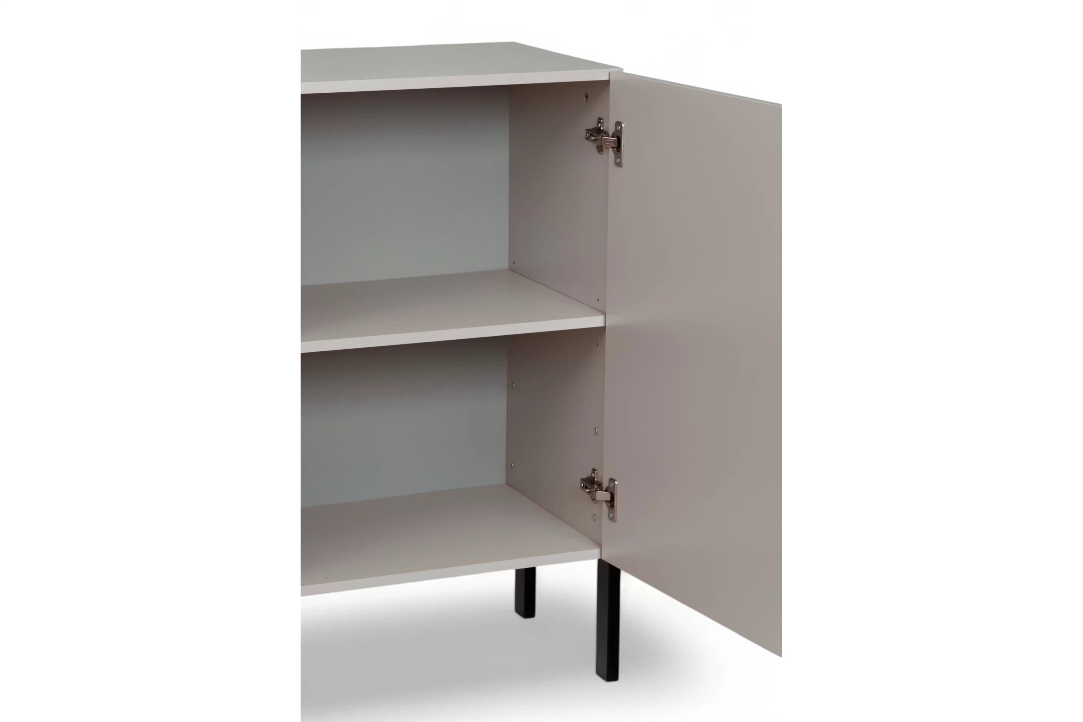 Komoda so zásuvkami Jukon 184 cm - kašmír / čierne nožičky Komoda so zásuvkami Wezilo 184 cm - kašmír / čierny nožičky