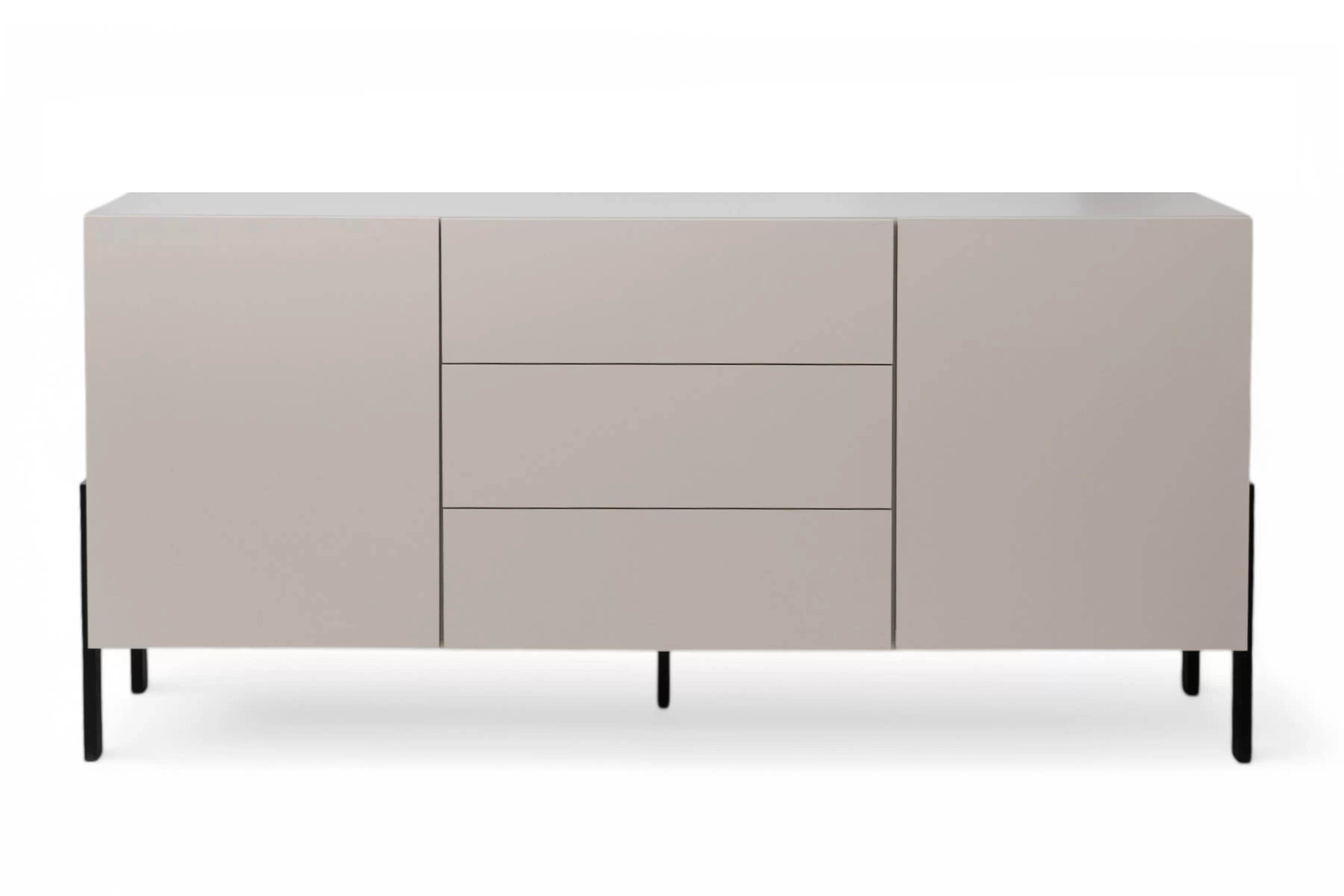 Komoda so zásuvkami Jukon 184 cm - kašmír / čierne nožičky Komoda so zásuvkami Wezilo 184 cm - kašmír / čierny nožičky