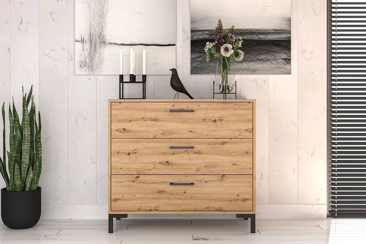 Komoda Klarso 09 so zásuvkami 92 cm - Dub artisan Komoda .