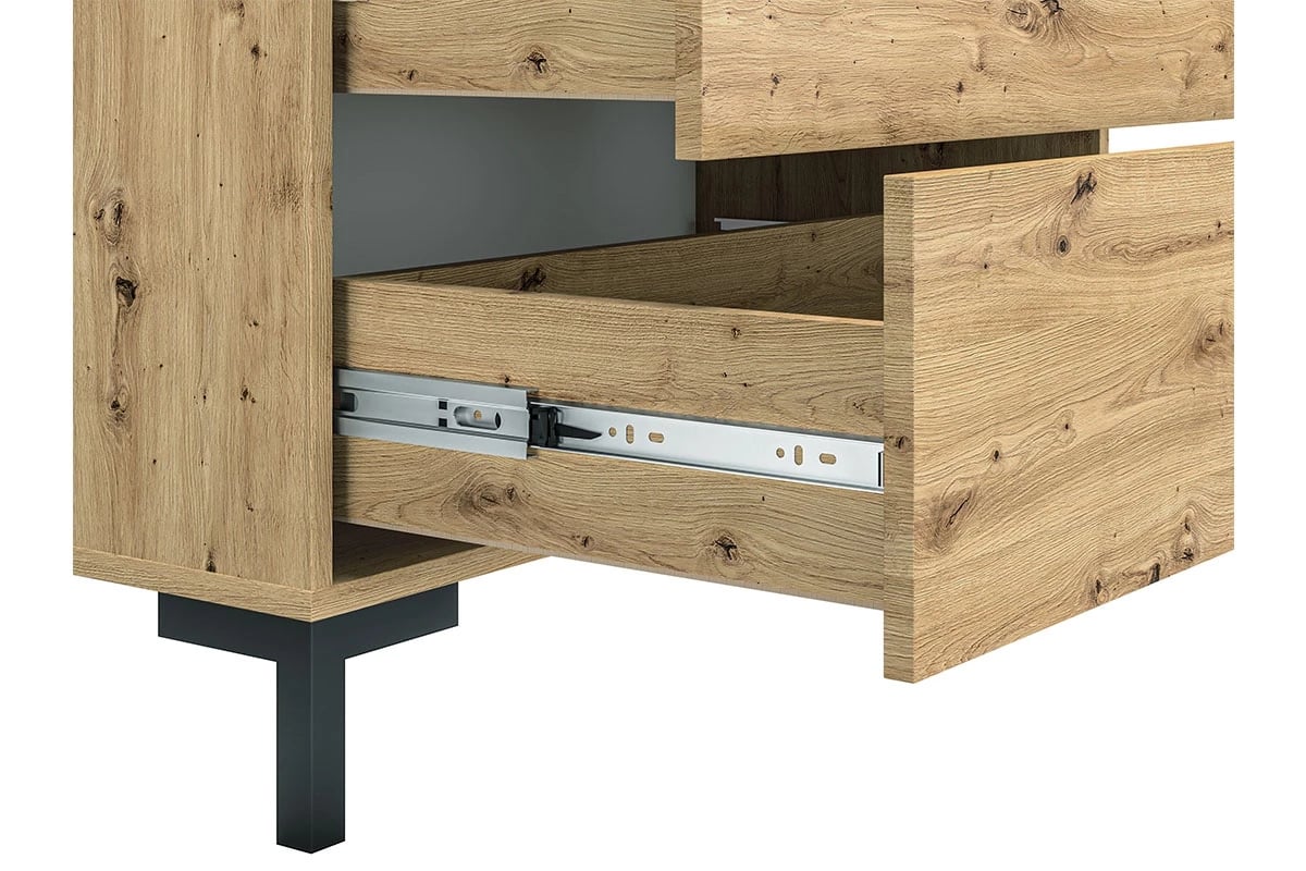 Komoda Klarso 09 so zásuvkami 92 cm - Dub artisan Komoda so zásuvkami