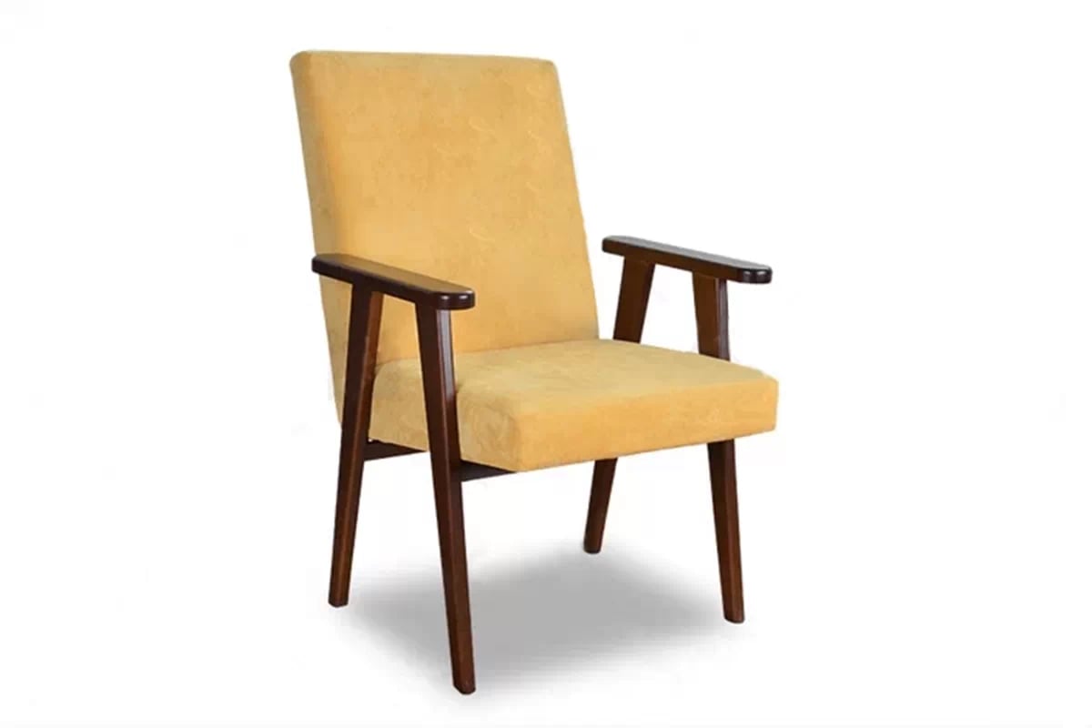 Klubová sedací souprava PRL žlutý Křeslo prl retro