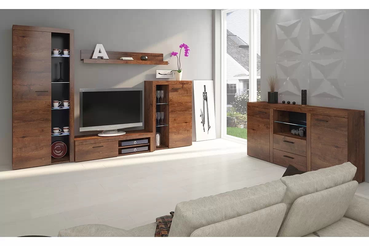 Sestava nábytku Luiza - dub lefkas Komplet Rumba - Dub Lefkas