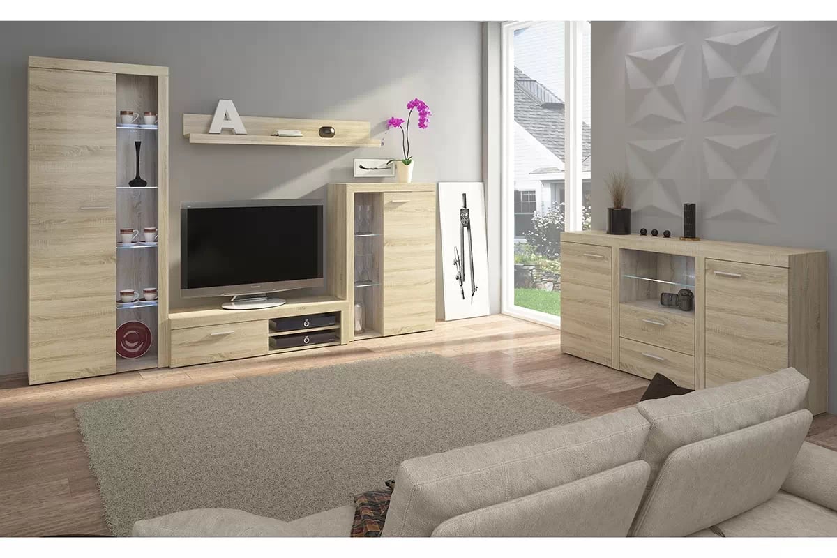 Sestava nábytku Luiza - dub sonoma Komplet Rumba - Dub sonoma