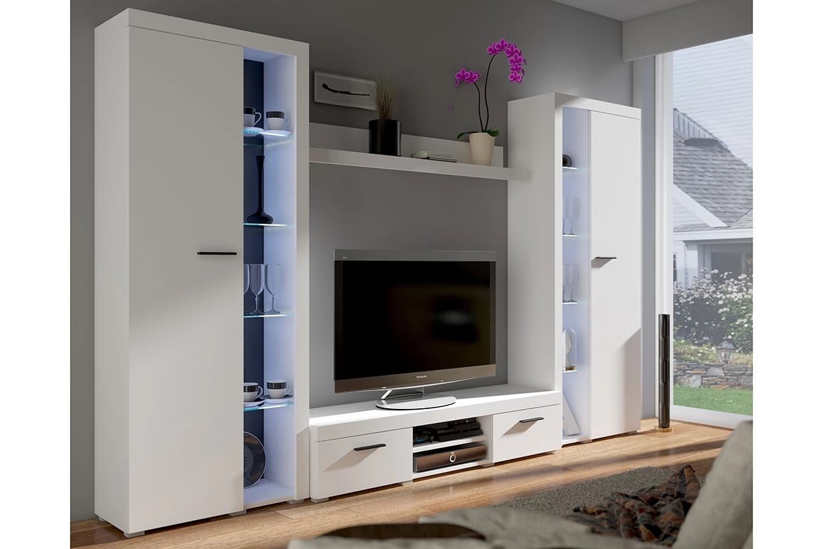 Obývací sestava Luiza XL - bílý mat Obývací stěna Rumba XL
