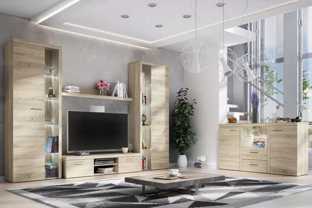 Obývací sestava Luiza XL - dub sonoma Komplet Rumba XL