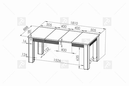 Komplet nábytku do jedálne Kitoko - MDF Biely Stôl do jedálne dallas