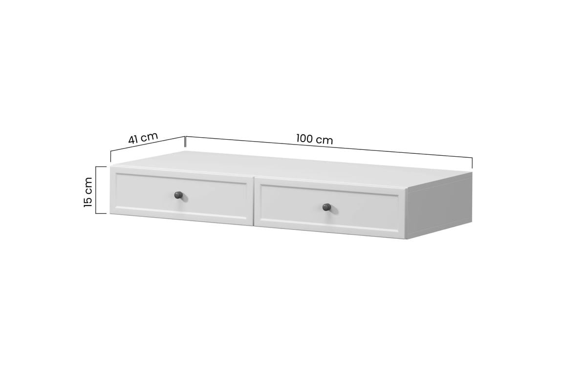 Závěsný konzolový / toaletní stolek Lorini 100 cm - kašmírová / zlaté úchytky T-bar konzole / Toaletní stolek závěsná Lorini 100 cm se zásuvkami - kašmír / zlote Úchytky T-bar