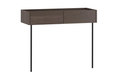 Moderní konzola Dunari 100 cm s šuplíky a kovovými nohami - dub dunin