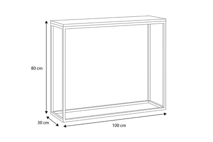 Konzolový Stolík industriálny Stockholm - dub sonoma Konzolový Stolík .
