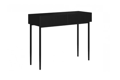 Konzolový stolík Nicole 100 cm so zásuvkami - čierny mat / čierna
