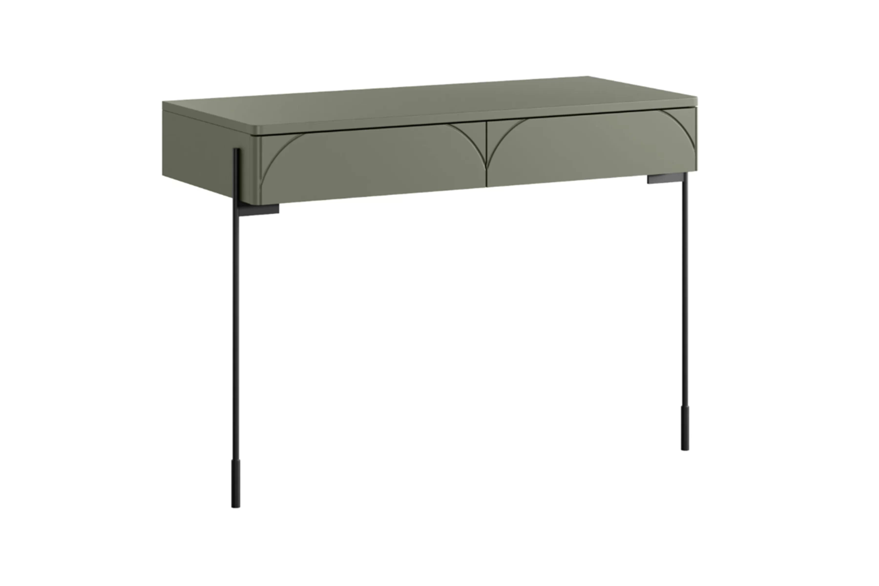 Konzolový stolík Sonatia 100 cm so zásuvkami - olivová Konzolový Stolík Sonatia 100 cm s dvoma zásuvkami - Oliva