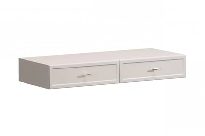 Závesná konzola Lorini 100 cm so zásuvkami - kašmírová / zlaté T