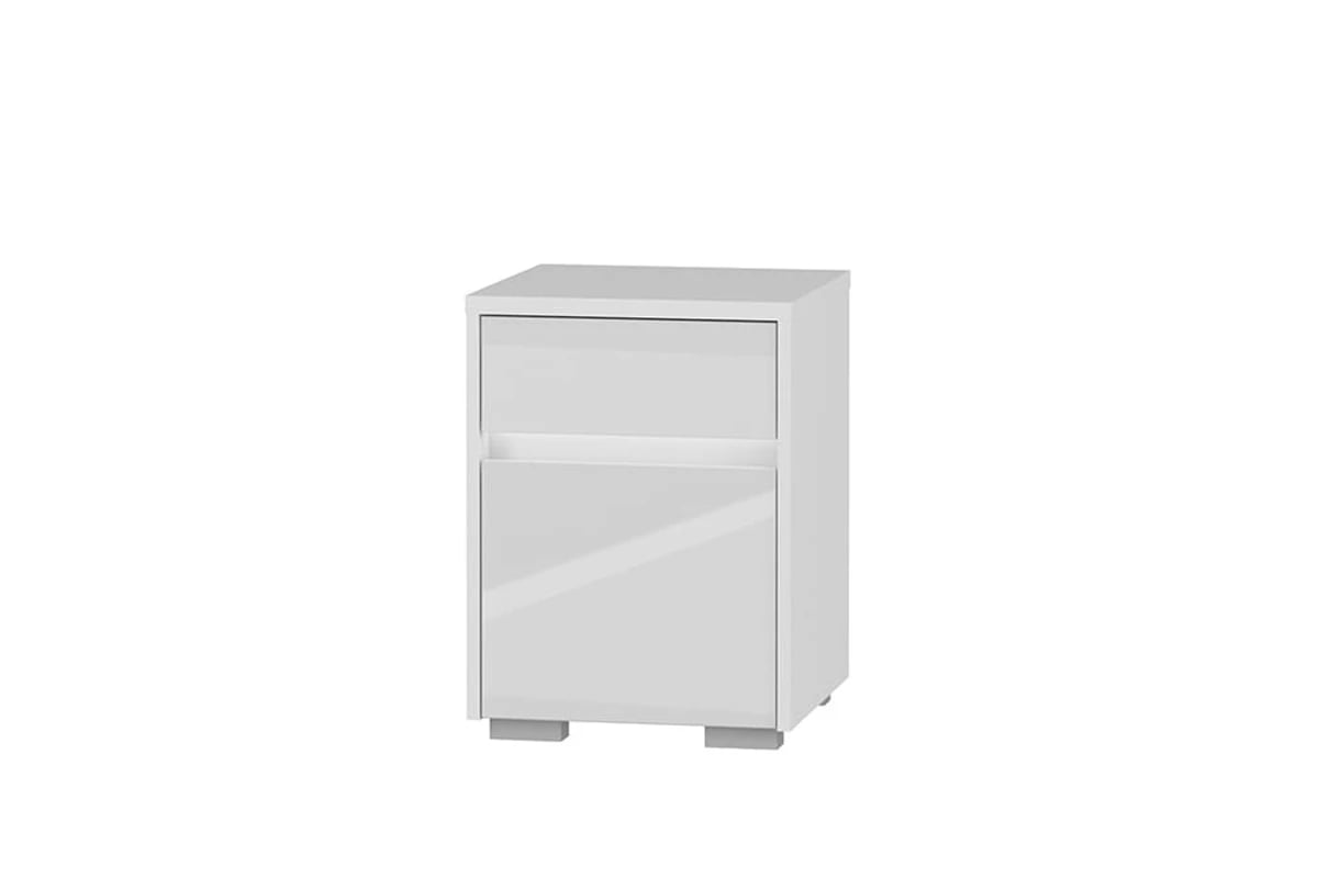 Úložný prostor Alaska AAN-1 - bílý lesk / bílý mat Bílý Úložný prostor v lesku