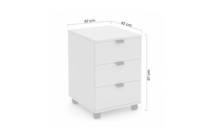 Kontejner Cremona se třemi zásuvkami - písková béžová zásuvkový kontejner Cremona se třemi  zásuvkami - béžová Pískový