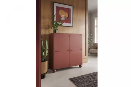 Komoda Sonatia II s 2 ukrytými zásuvkami 120 cm - burgundová Komoda do izby