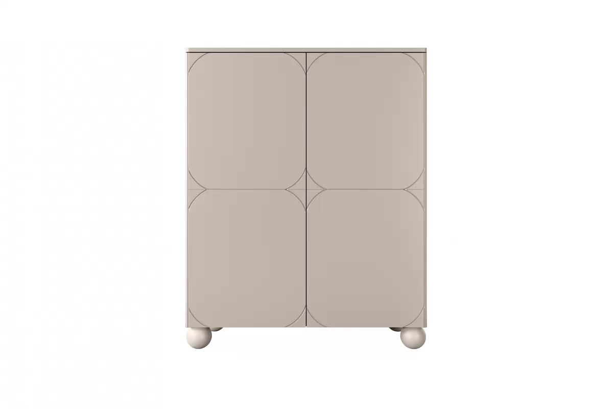 Vysoká komoda Sonatia II 120 cm se dvěma skrytými zásuvkami - kašmír kredenc dvoudveřový z dwoma ukrytymi zásuvkami Sonatia II 120 cm - kašmír 