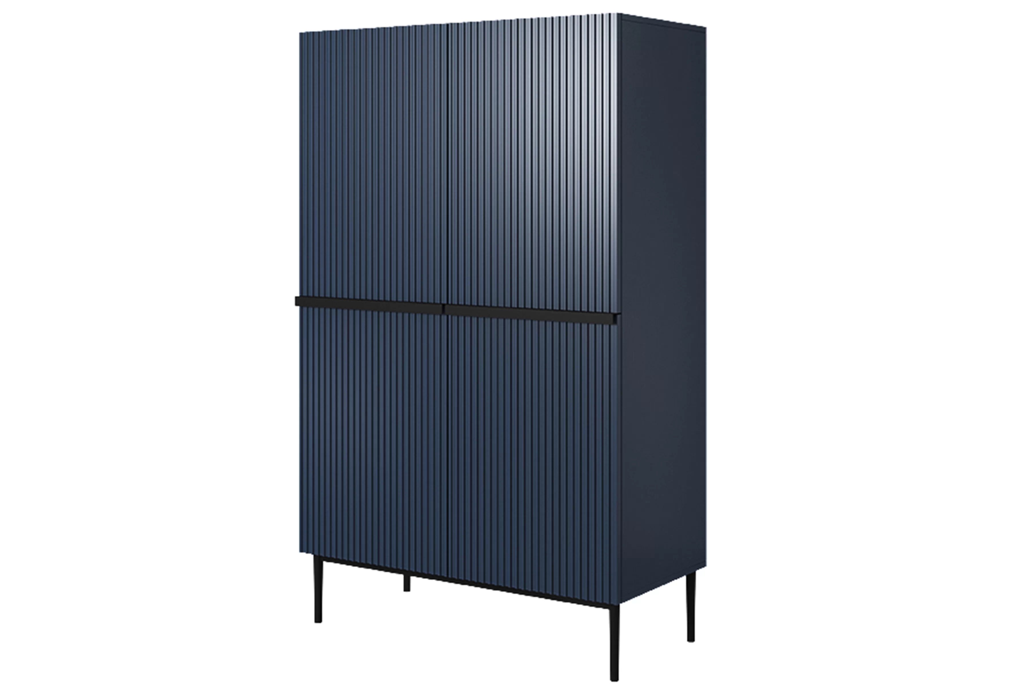 Komoda Nicole z metalowymi uchwytami i nogami 100 cm - granat / čierny nozki - Limitovaná ponuka Komoda Nicole z metalowymi uchwytami i nogami 100 cm - granat / čierny nozki