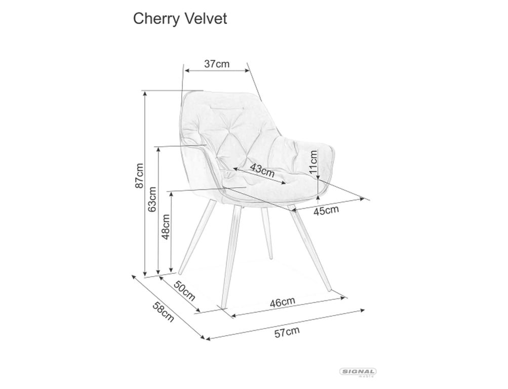 Čalouněná židle Cherry Velvet - curry / Bluvel 68 židle cherry velvet - curry bluvel 68 / curry