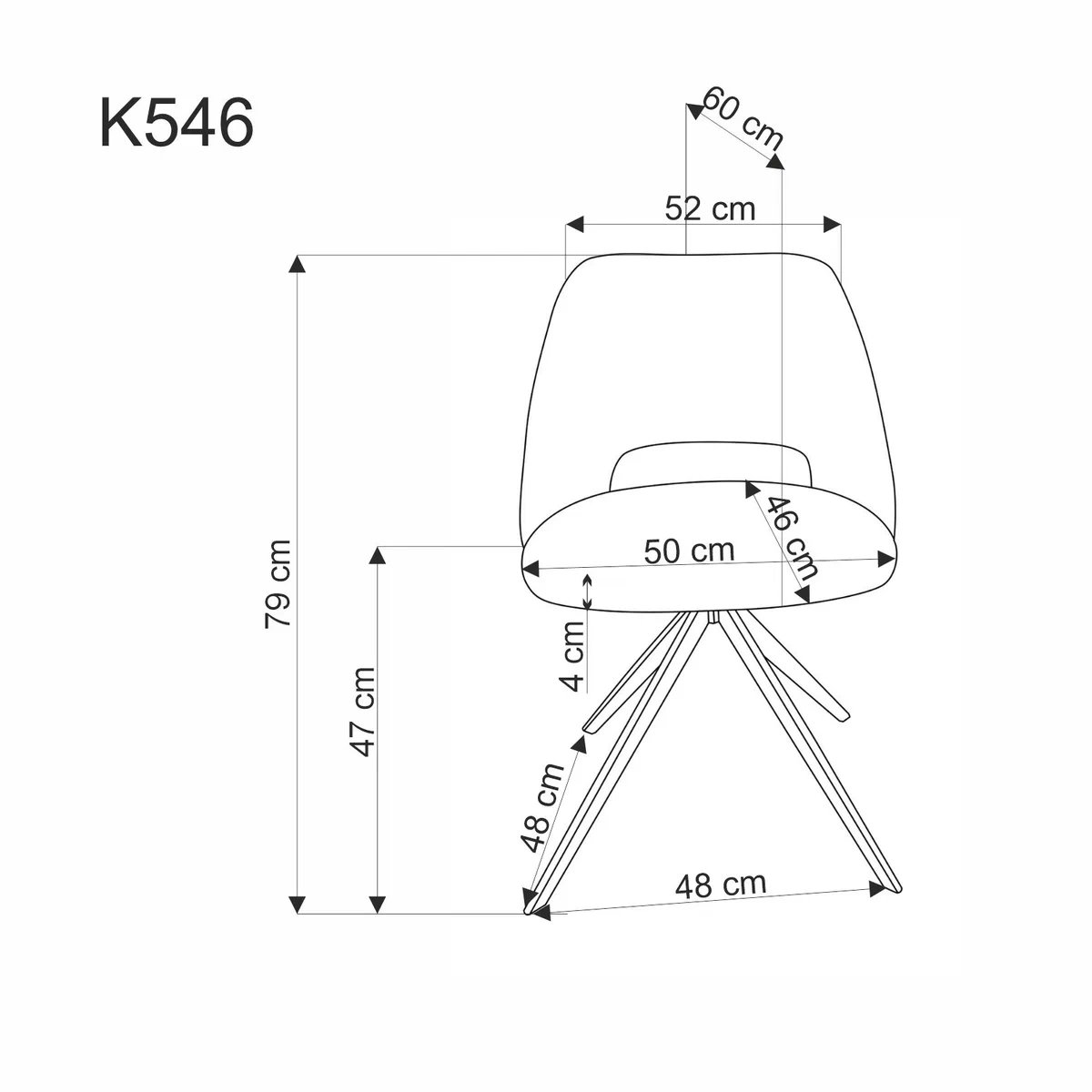 Jídelní židle K546 - hořčicová židle pro jídelny k546 obrotowe - hořčice