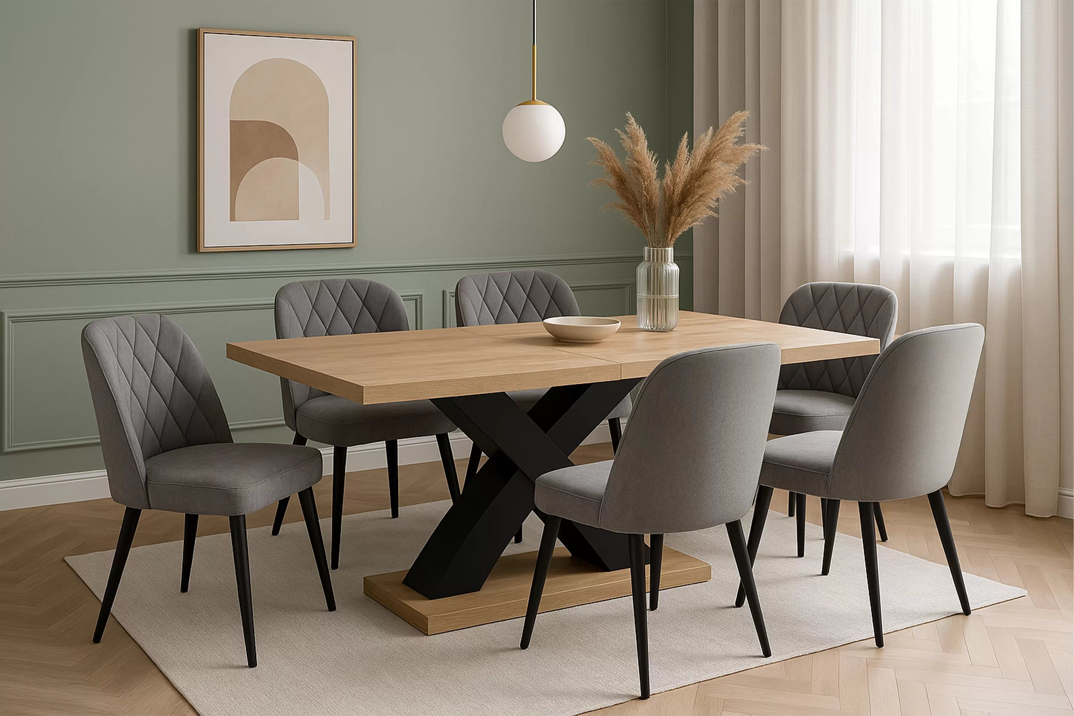 Jedálenské kreslo Azarro - tmavosivý zamat Zetta 303 / čierna Stolička drevená Azarro z tapicerowanym siedziskiem - Tmavý šedý velúr Zetta 303 / čierny nožičky