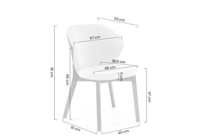 Dřevěná židle Elora s čalouněným sedákem - béžová / ořech židle dřevěná Elora s čalouněným sedákem - bezowe /ořech