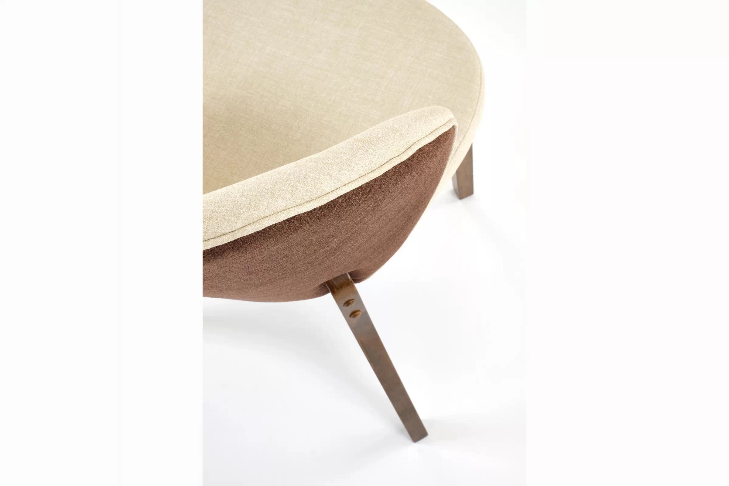 Dřevěná židle Elora s čalouněným sedákem - béžová / ořech židle dřevěná Elora s čalouněným sedákem - bezowe /ořech