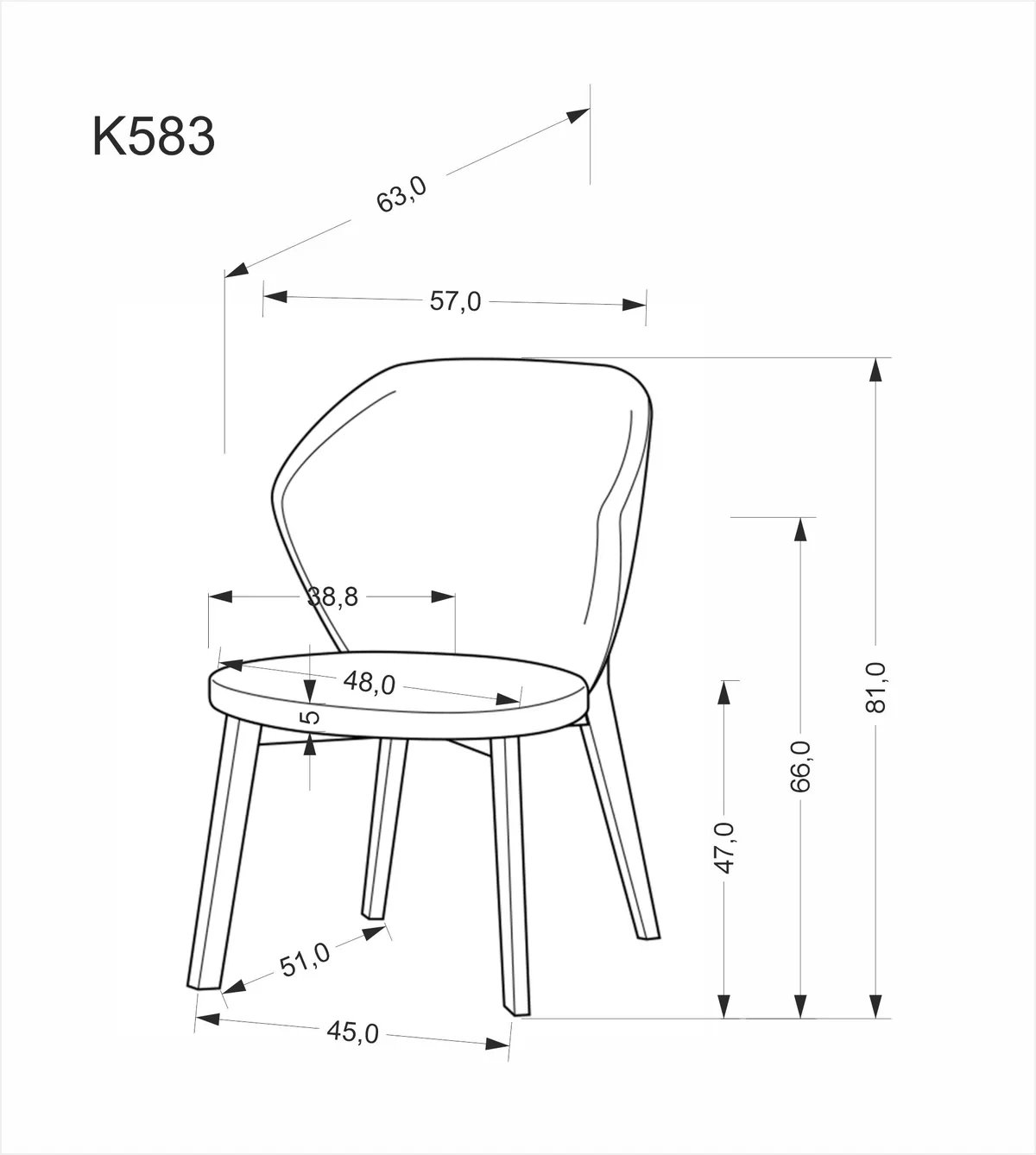 Dřevěná židle Elora s čalouněným sedákem - béžová / ořech židle dřevěná elora s čalouněným sedákem - bezowe /ořech