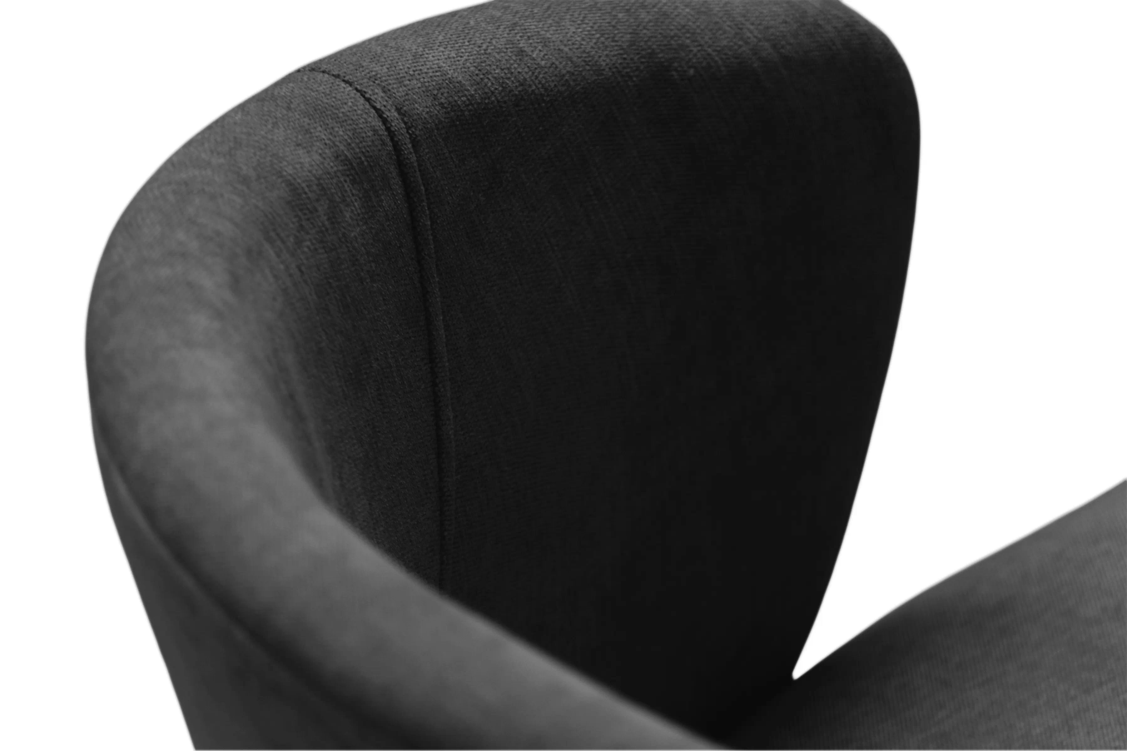 Jedálenské kreslo Luna - čierna žinylka Wind 99 / čierna Stolička drevená Luna z tapicerowanym siedziskiem - Čierny Wind 99 / čierny nožičky