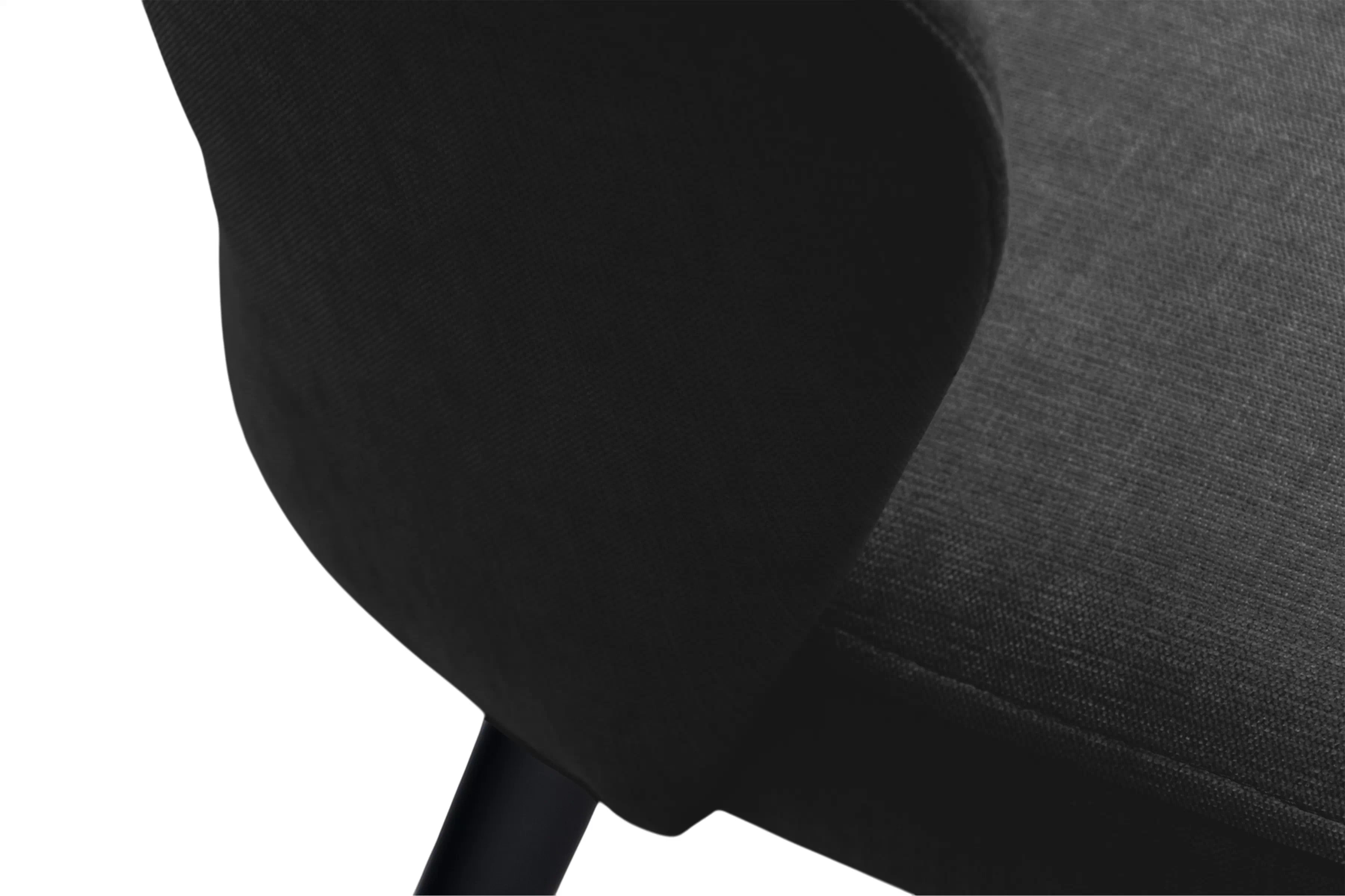 Jedálenské kreslo Luna - čierna žinylka Wind 99 / čierna Stolička drevená Luna z tapicerowanym siedziskiem - Čierny Wind 99 / čierny nožičky