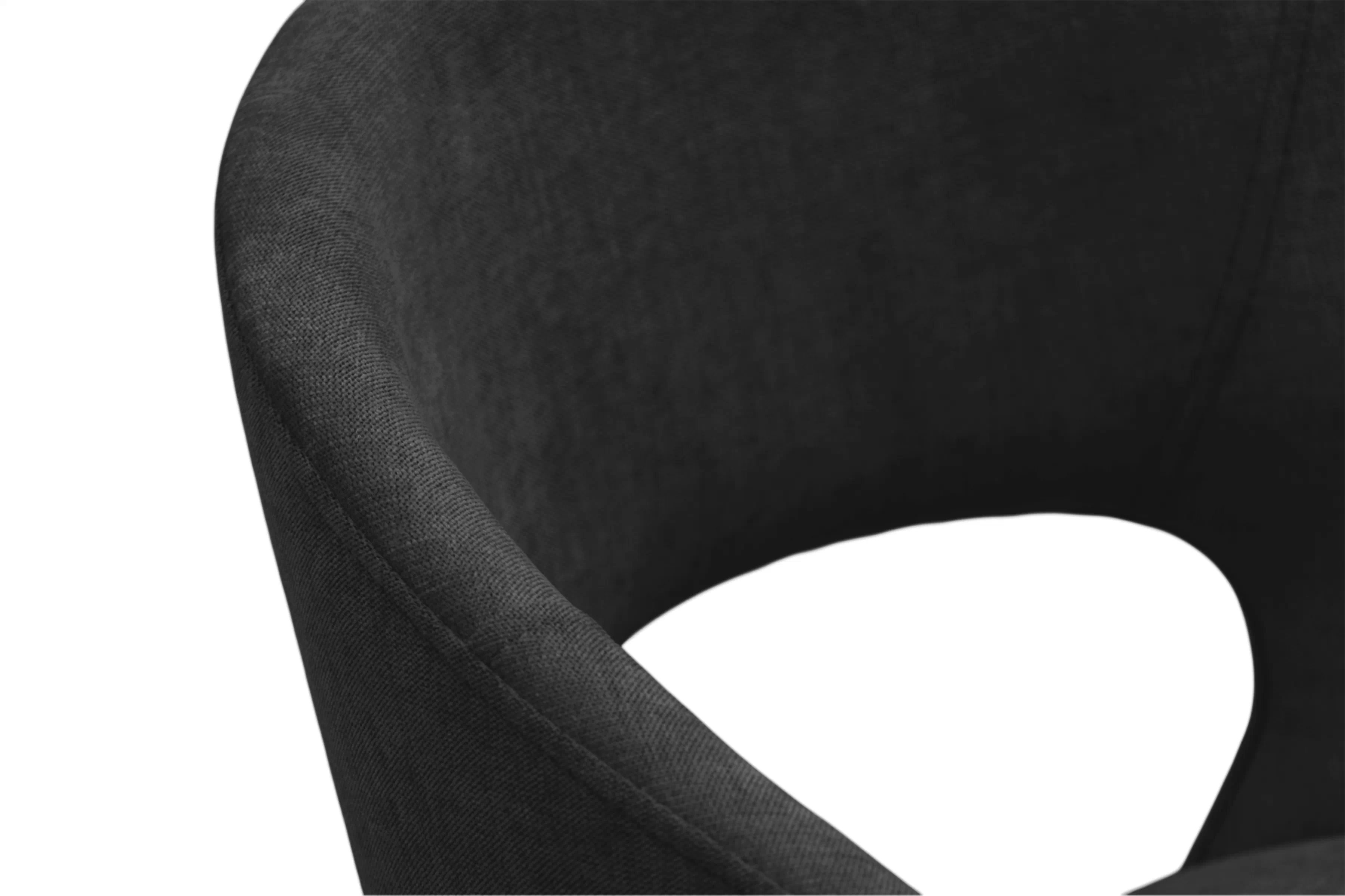 Jedálenské kreslo Luna - čierna žinylka Wind 99 / čierna Stolička drevená Luna z tapicerowanym siedziskiem - Čierny Wind 99 / čierny nožičky