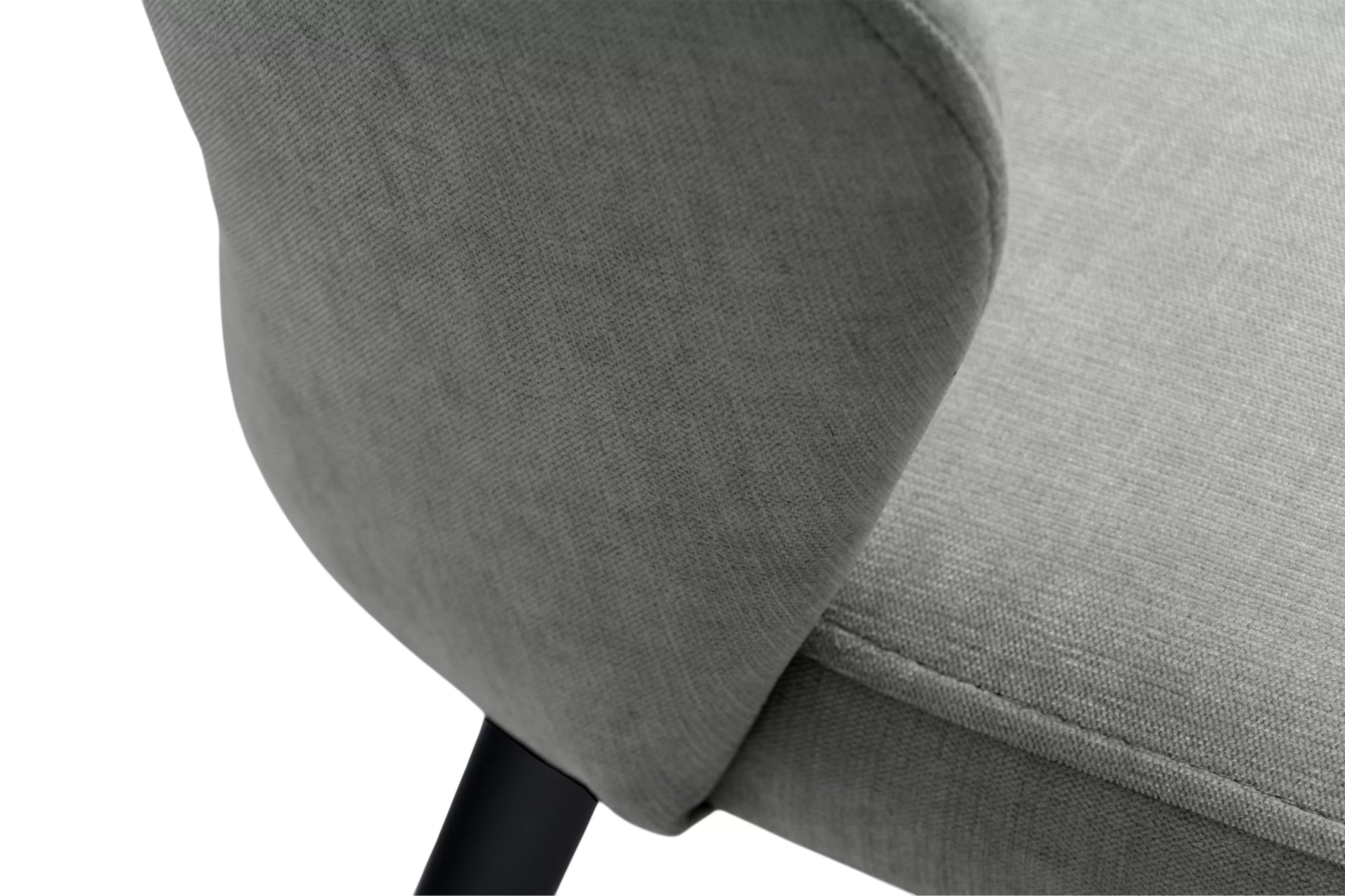 Jedálenská kreslo Luna - sivá žinylka Wind 90 / čierna Stolička drevená Luna z tapicerowanym siedziskiem - šedý Wind 90 / čierny nožičky