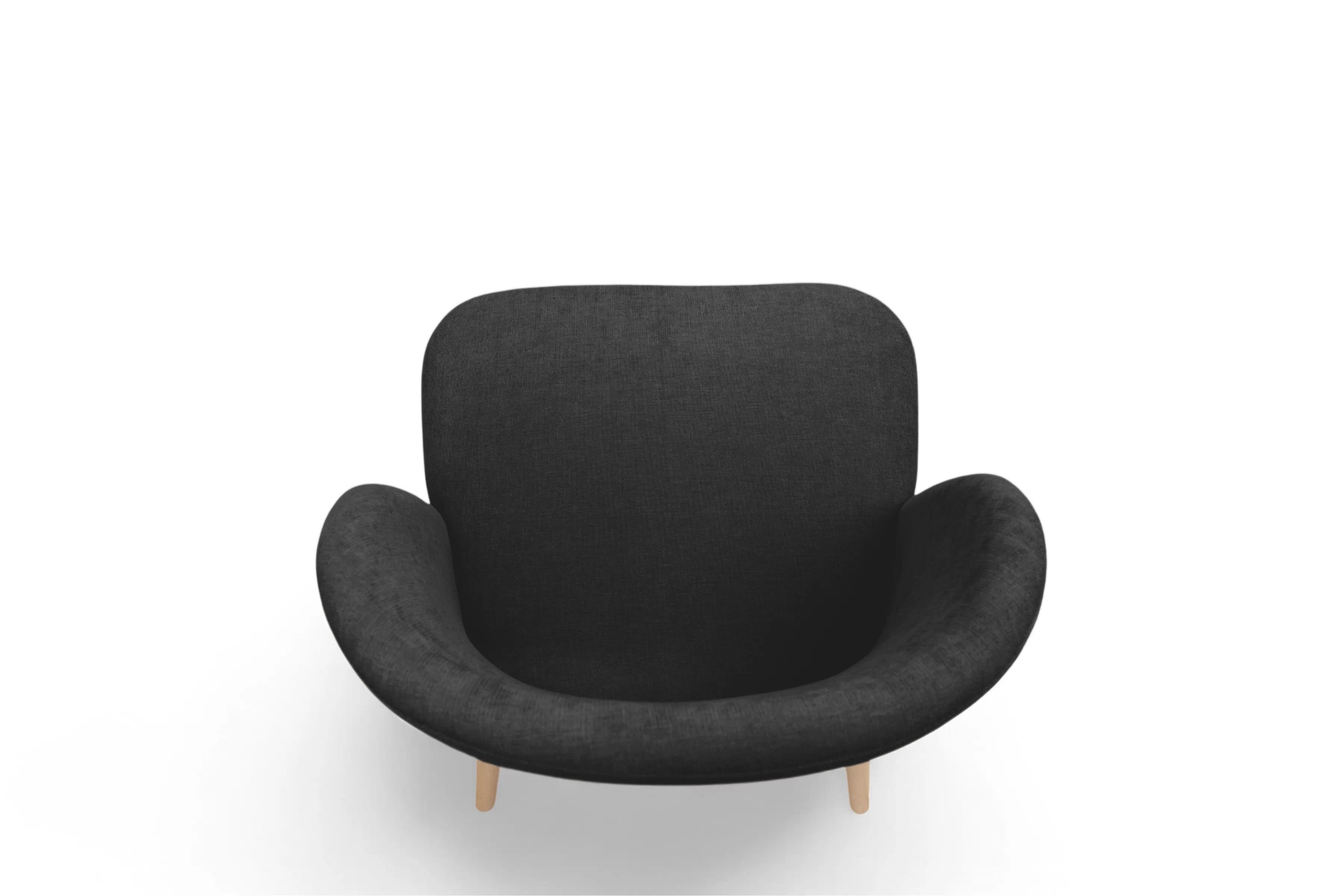 Dřevěná židle Luvaro s čalouněným sedákem – černý šenil Wind 99 / nožky buk židle dřevěná Luvaro s čalouněným sedákem - černá šenil Wind 99 / Nohy buk