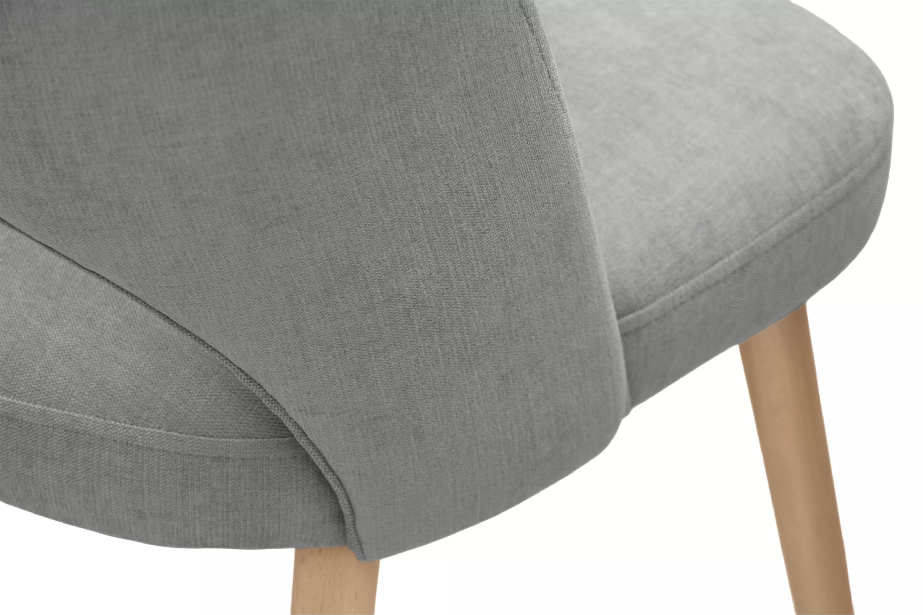 Dřevěná židle Luvaro s čalouněným sedákem – šedý šenil Wind 90 / nožky buk židle dřevěná Luvaro s čalouněným sedákem - šedá šenil Wind 90 / Nohy buk