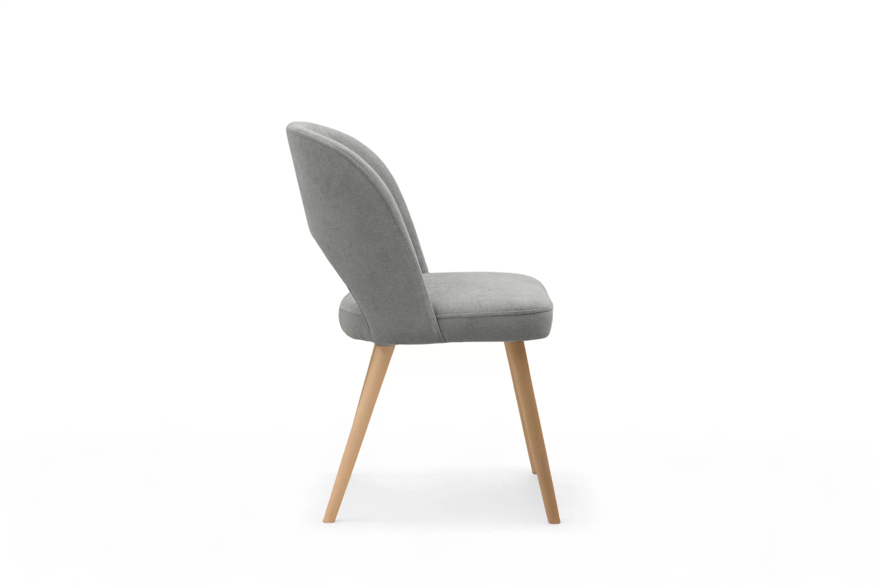 Dřevěná židle Luvaro s čalouněným sedákem – šedý šenil Wind 90 / nožky buk židle dřevěná Luvaro s čalouněným sedákem - šedá šenil Wind 90 / Nohy buk